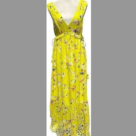 Floral Yellow Maxi TANYA TAYLOR - NWOT - Womens Beautiful Summer Dress - Size 4 - Picture 2 of 8